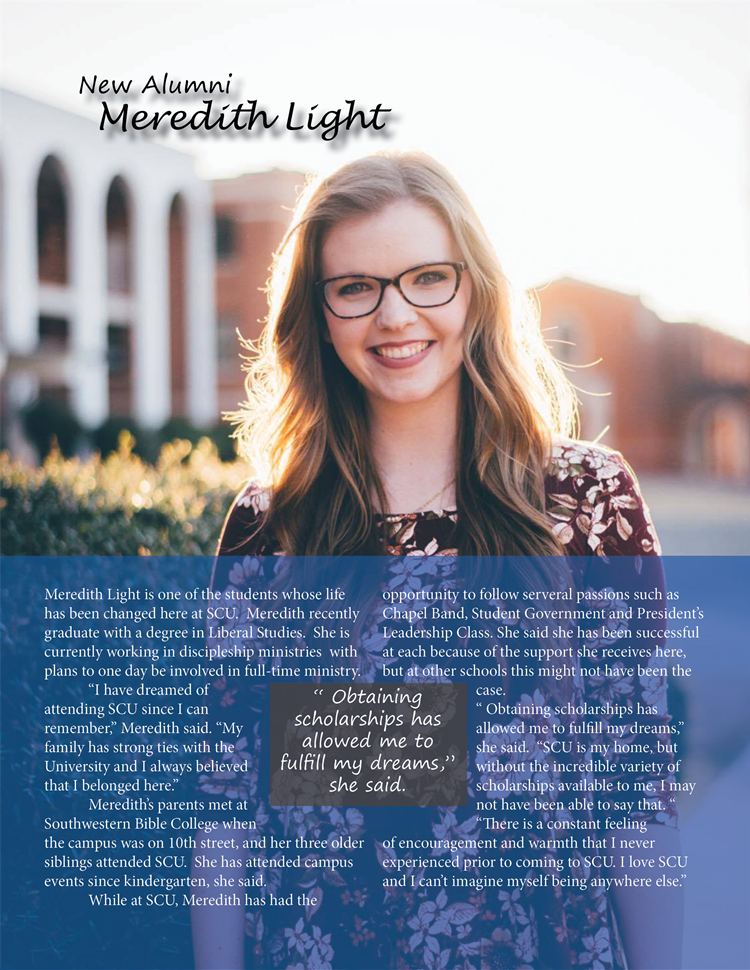 Photo of Alumni Meredith Light