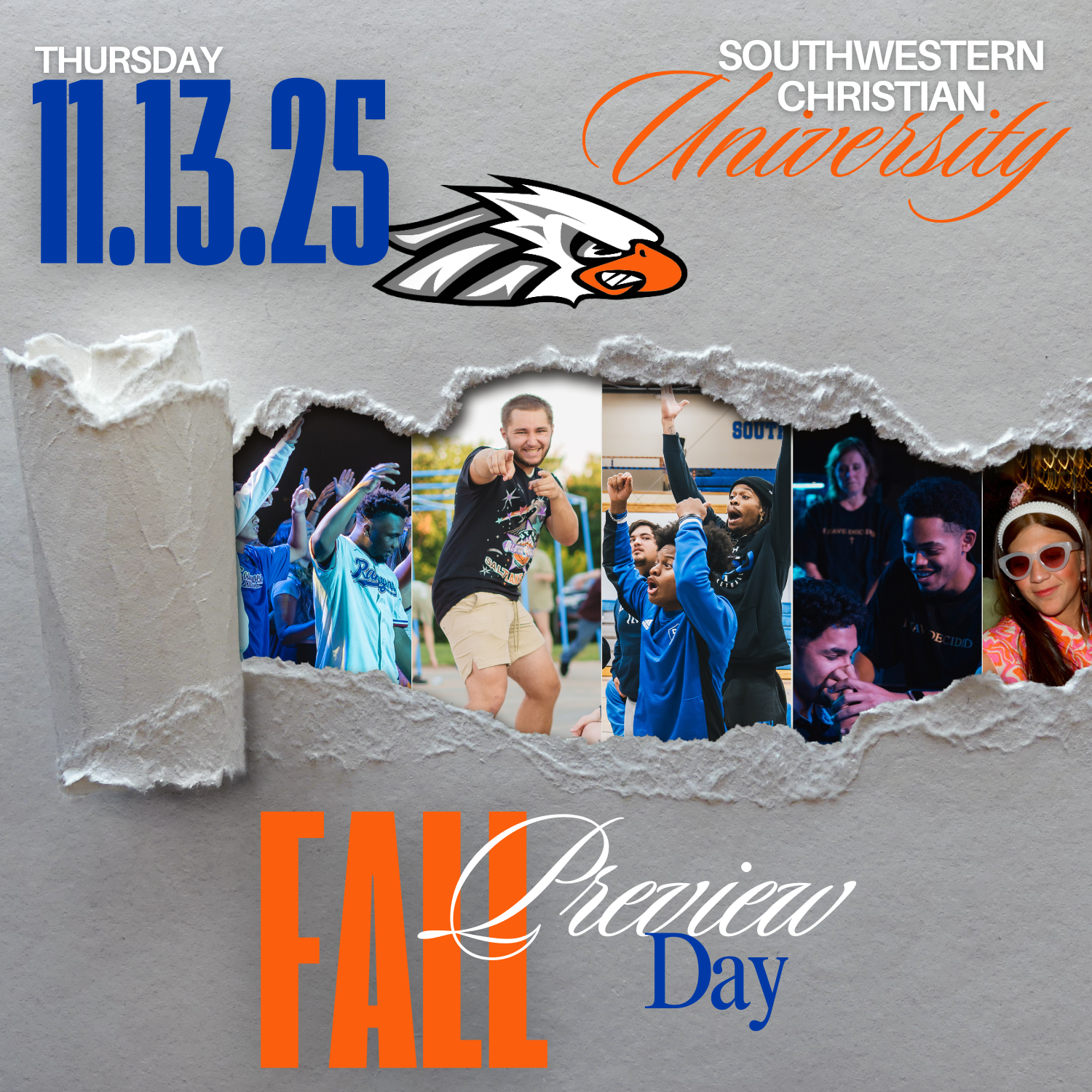 Thursday, November 13th 2025, Southwestern Christian University Invites you to Fall Preview Day, Click image to sign up